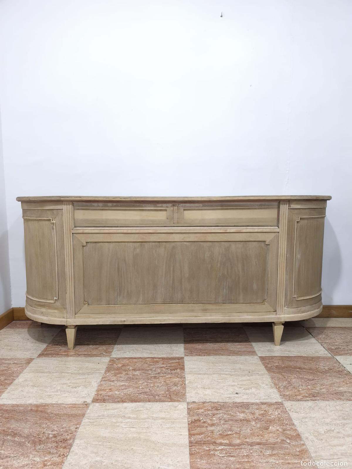 Antig&uuml;edades: Mostrador comercial antiguo de madera
