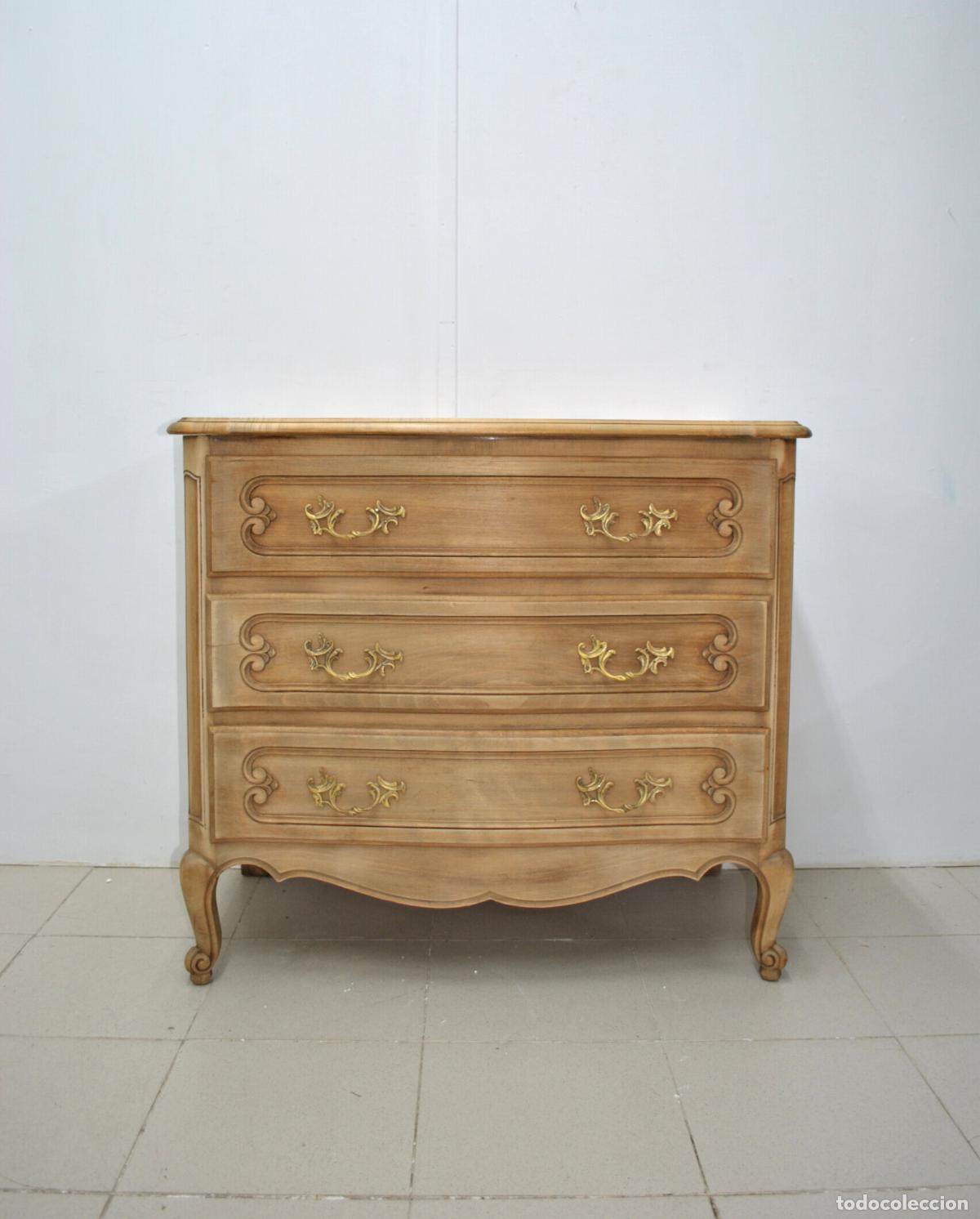 Antig&uuml;edades: C&oacute;moda antigua madera lavada