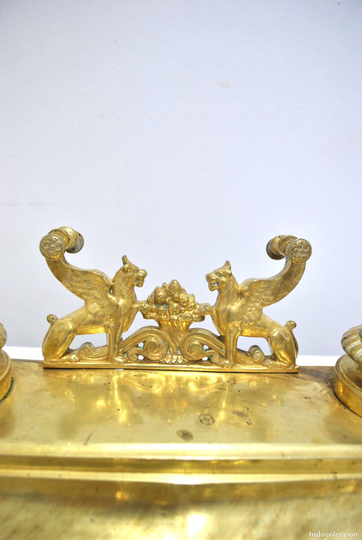 Antig&uuml;edades: Escribania bronce estilo Imperio - Foto 2