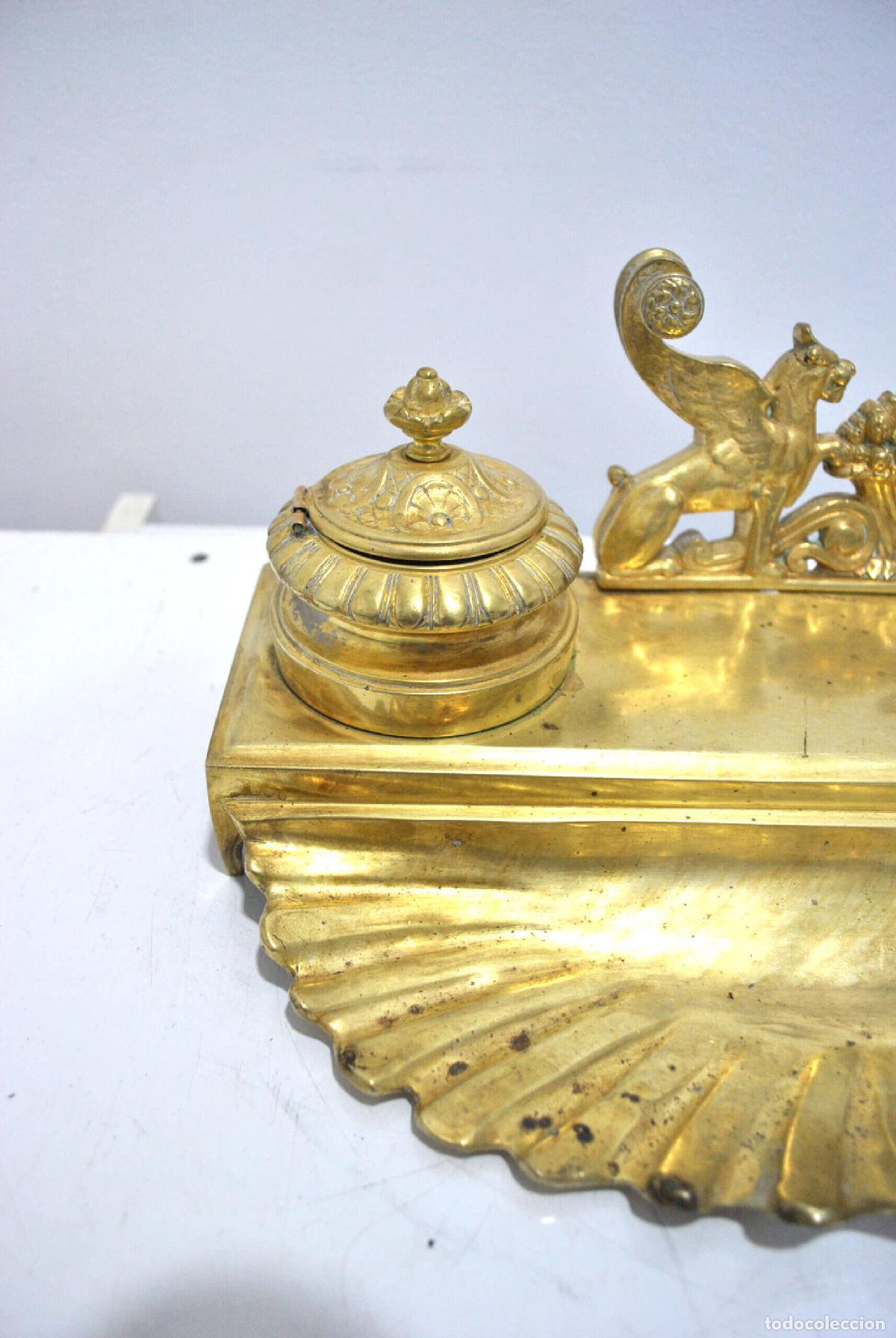 Antig&uuml;edades: Escribania bronce estilo Imperio - Foto 3