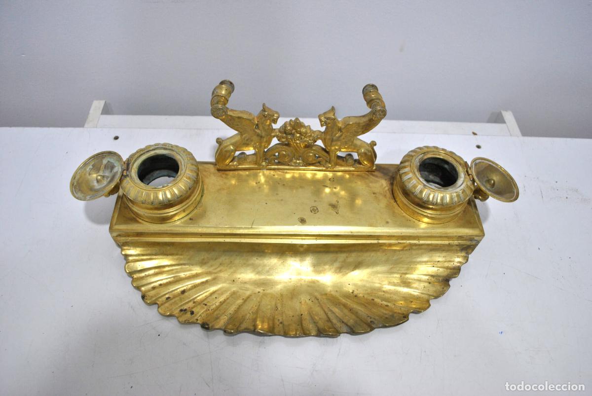 Antig&uuml;edades: Escribania bronce estilo Imperio - Foto 4