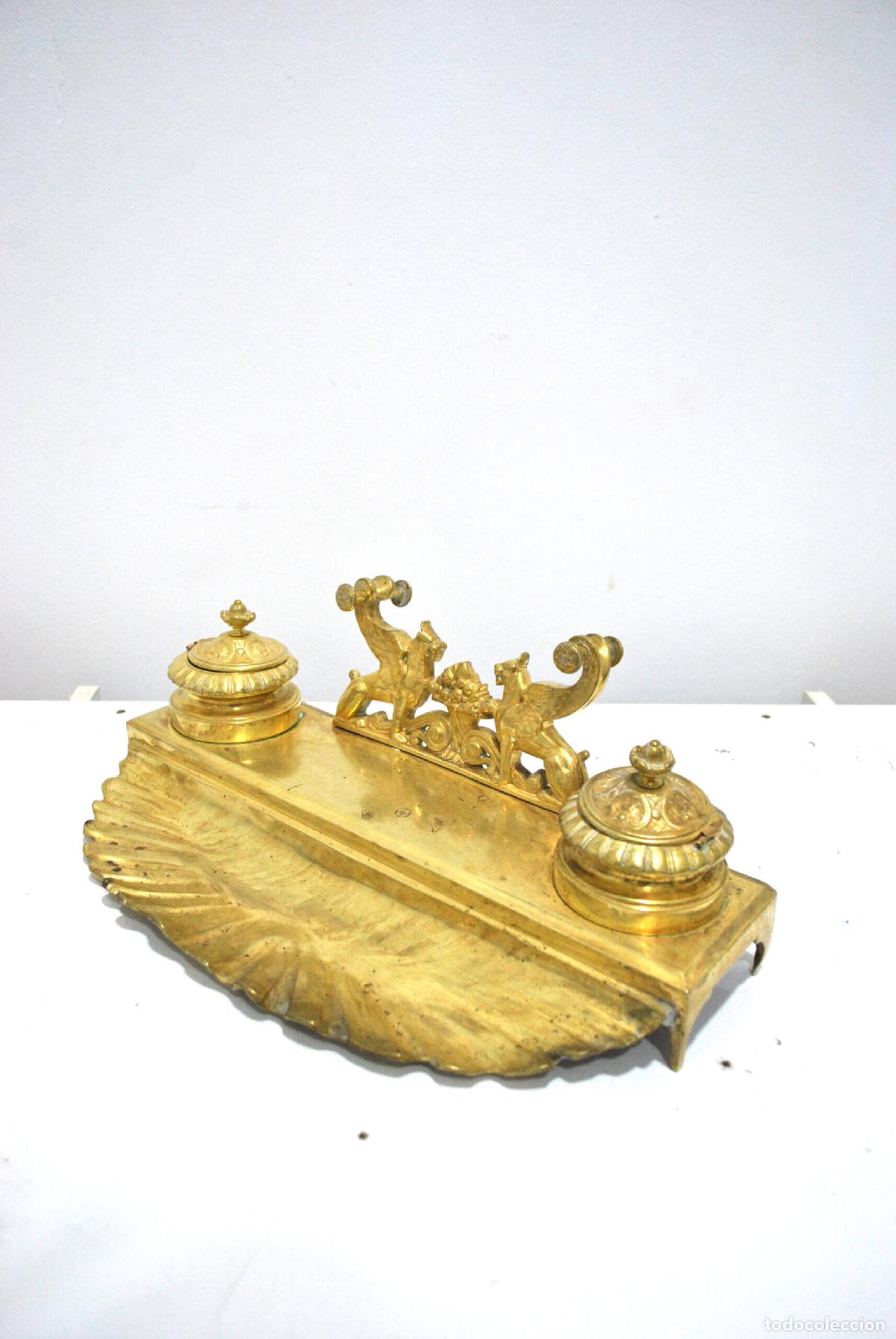 Antig&uuml;edades: Escribania bronce estilo Imperio - Foto 5