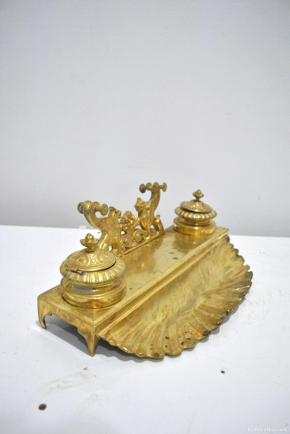 Antig&uuml;edades: Escribania bronce estilo Imperio - Foto 6