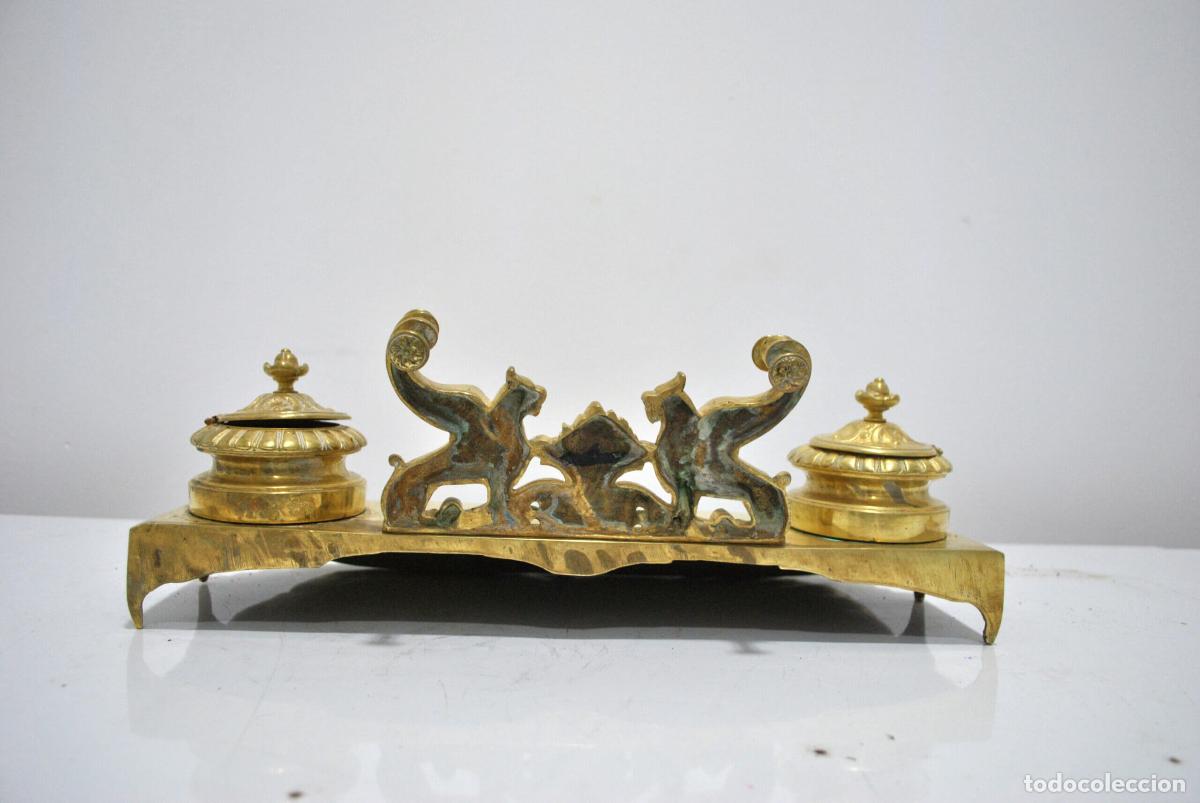 Antig&uuml;edades: Escribania bronce estilo Imperio - Foto 7