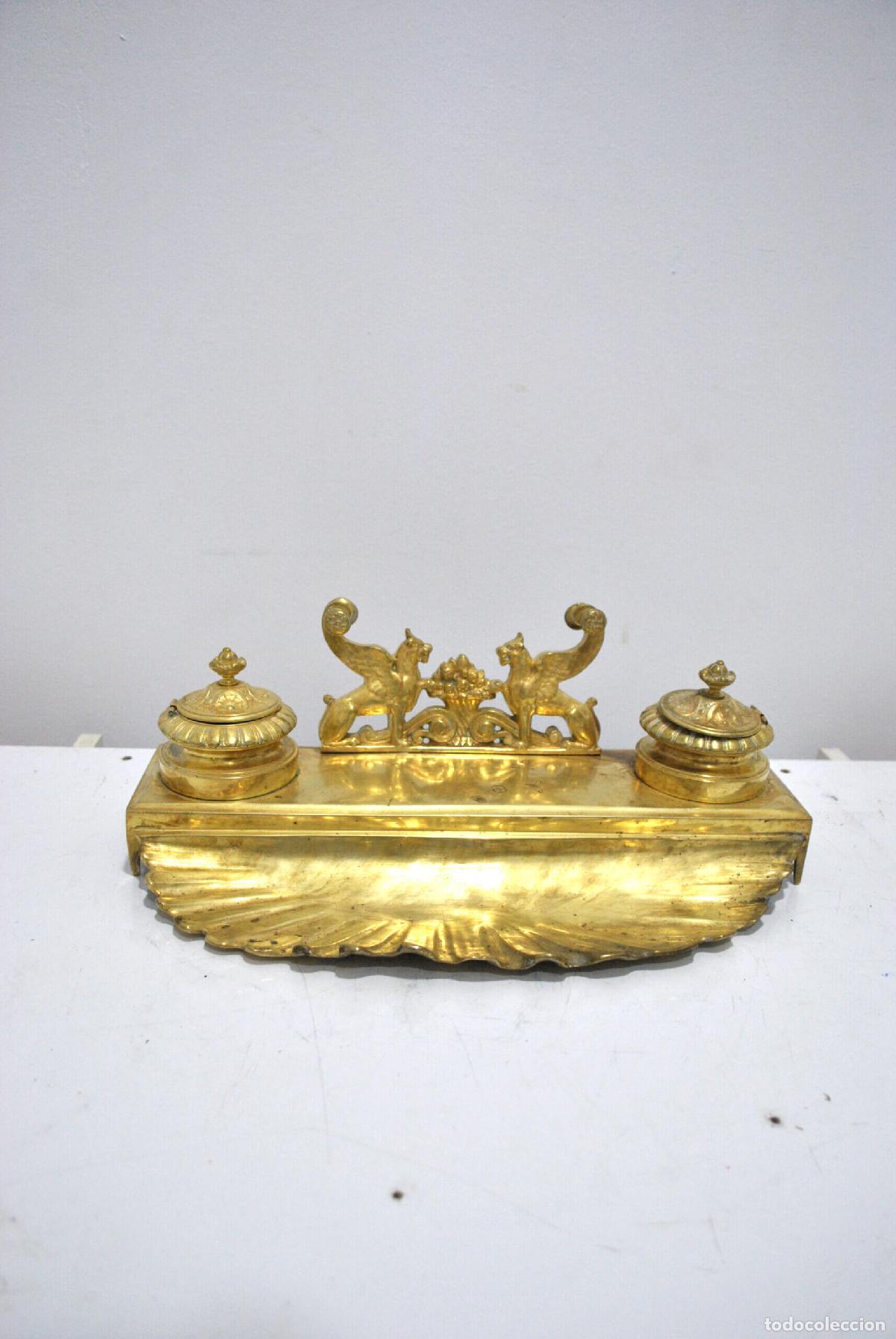 Antig&uuml;edades: Escribania bronce estilo Imperio - Foto 1
