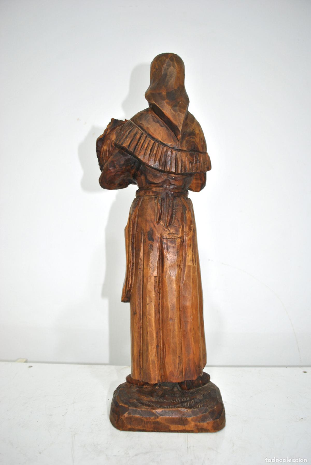 Antig&uuml;edades: Figura madera tallada campesina - Foto 5