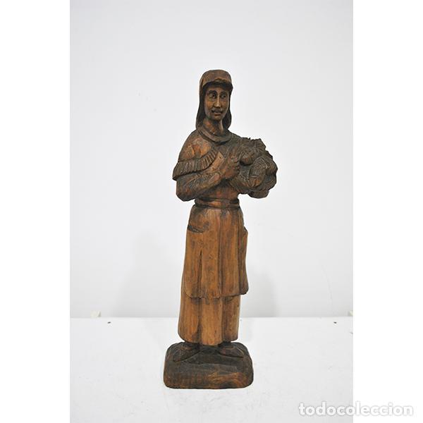 Antig&uuml;edades: Figura madera tallada campesina - Foto 1