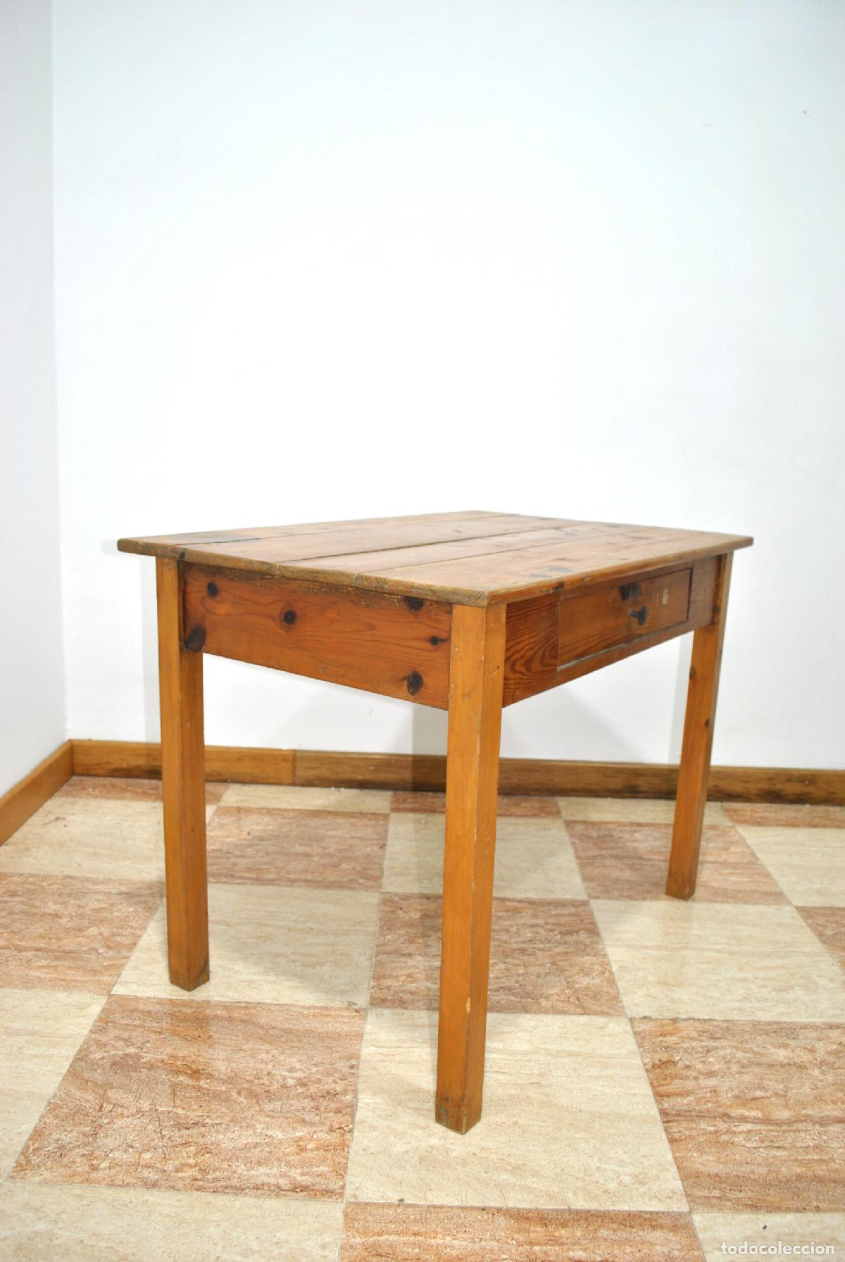 Antig&uuml;edades: Mesa antigua r&uacute;stica madera de pino - Foto 4