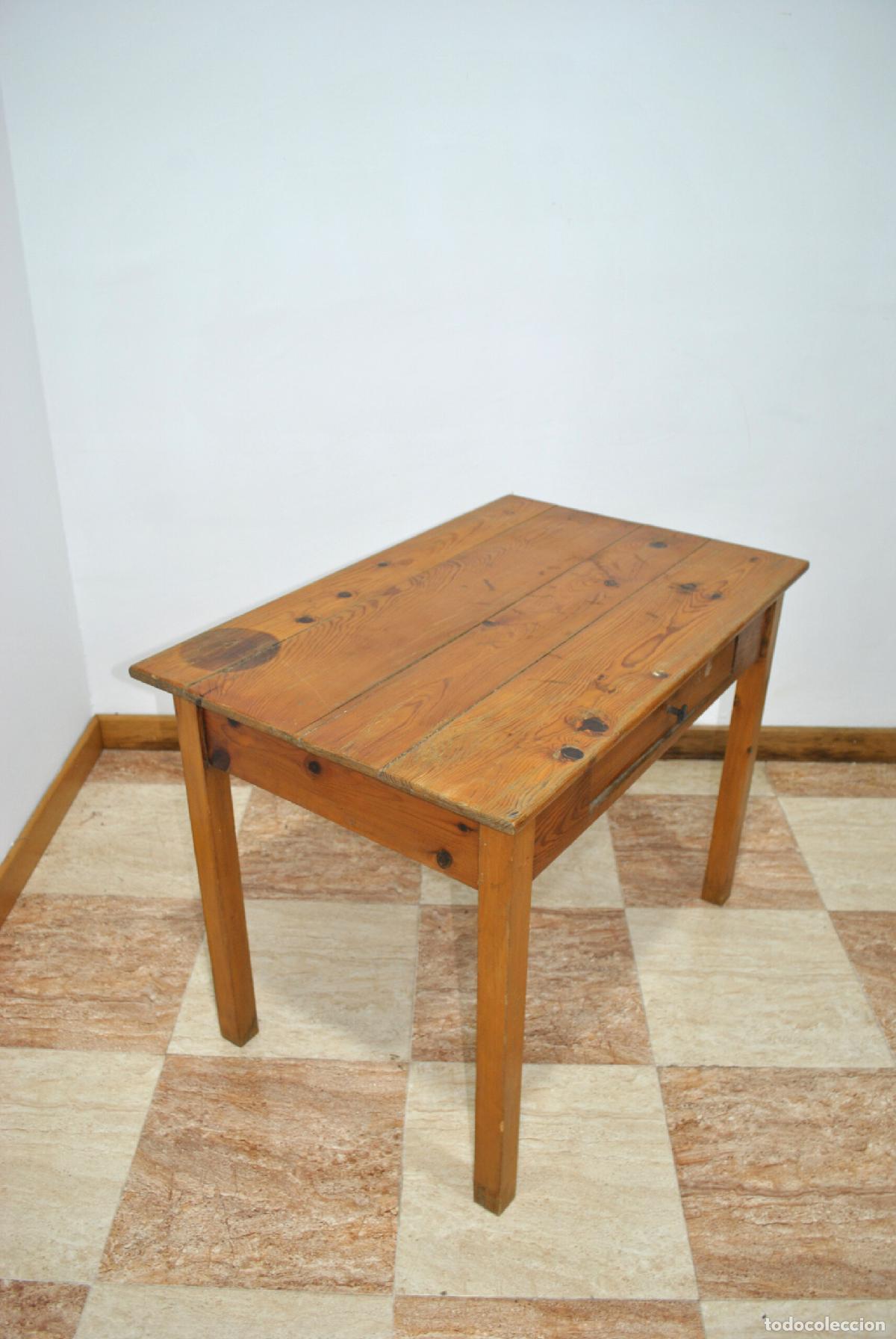 Antig&uuml;edades: Mesa antigua r&uacute;stica madera de pino - Foto 5