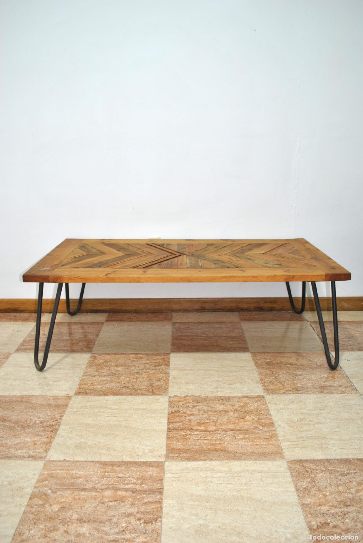 Antig&uuml;edades: Mesa de centro madera estilo industrial - Foto 2