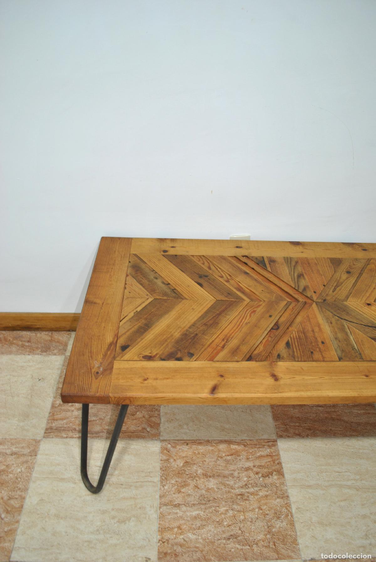 Antig&uuml;edades: Mesa de centro madera estilo industrial - Foto 3