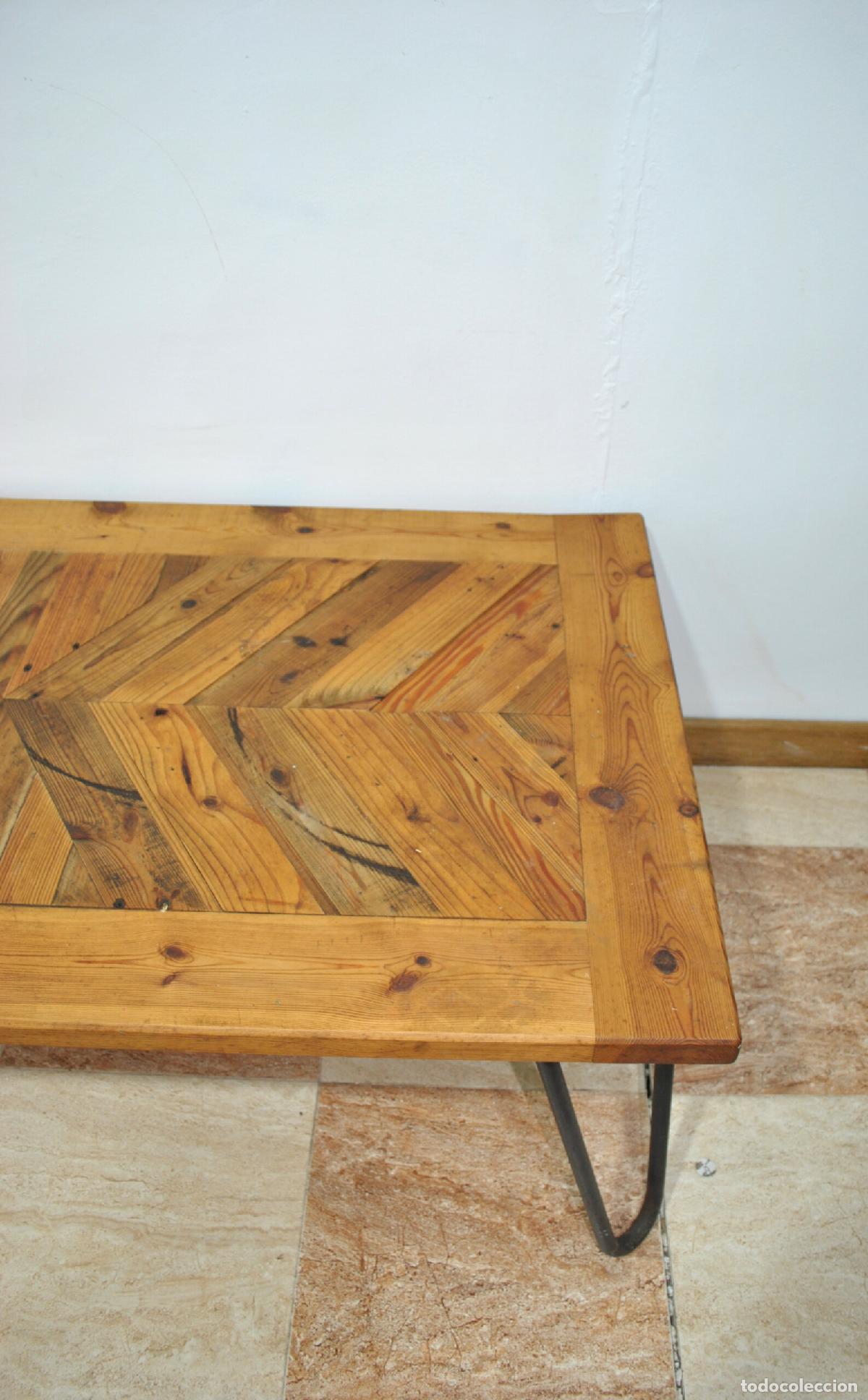 Antig&uuml;edades: Mesa de centro madera estilo industrial - Foto 5