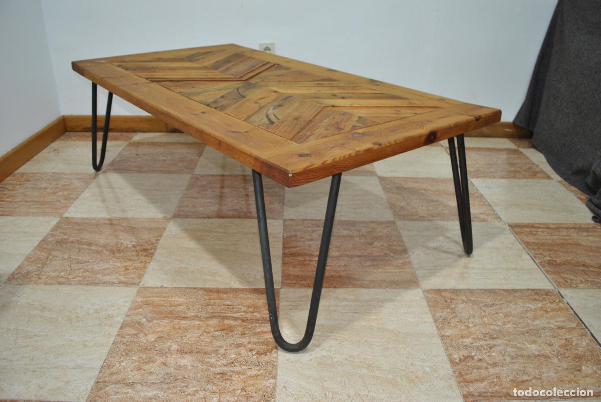 Antig&uuml;edades: Mesa de centro madera estilo industrial - Foto 6