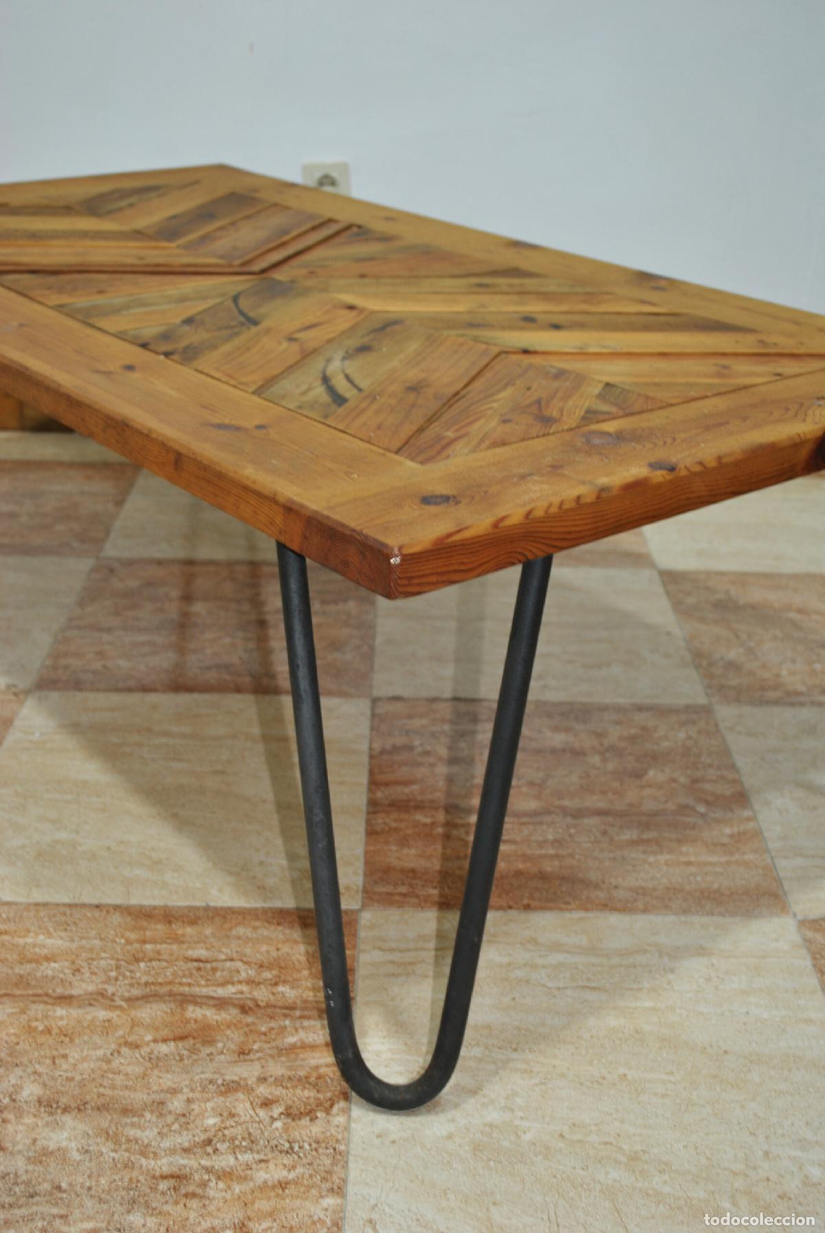 Antig&uuml;edades: Mesa de centro madera estilo industrial - Foto 7