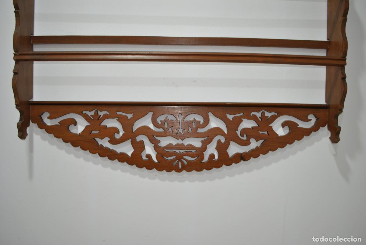 Antig&uuml;edades: Mueble platero de pared de madera - Foto 3