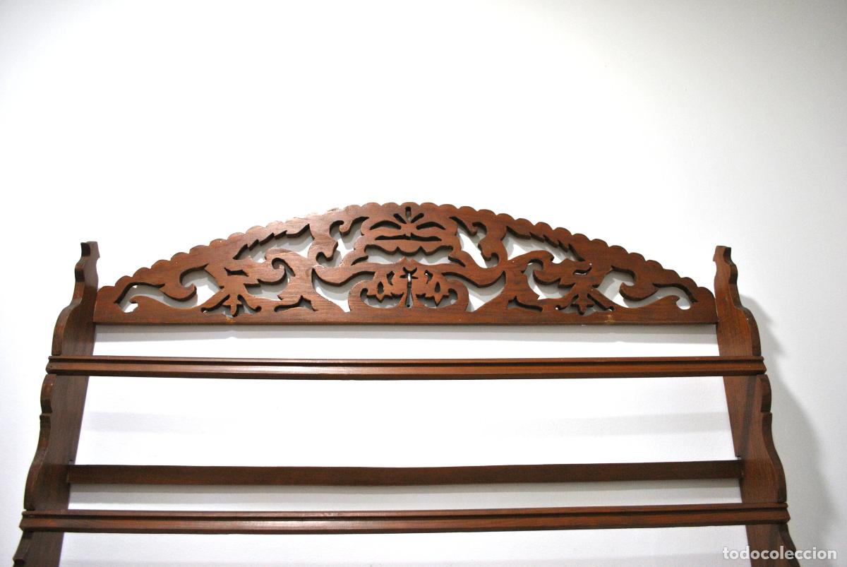 Antig&uuml;edades: Mueble platero de pared de madera - Foto 4
