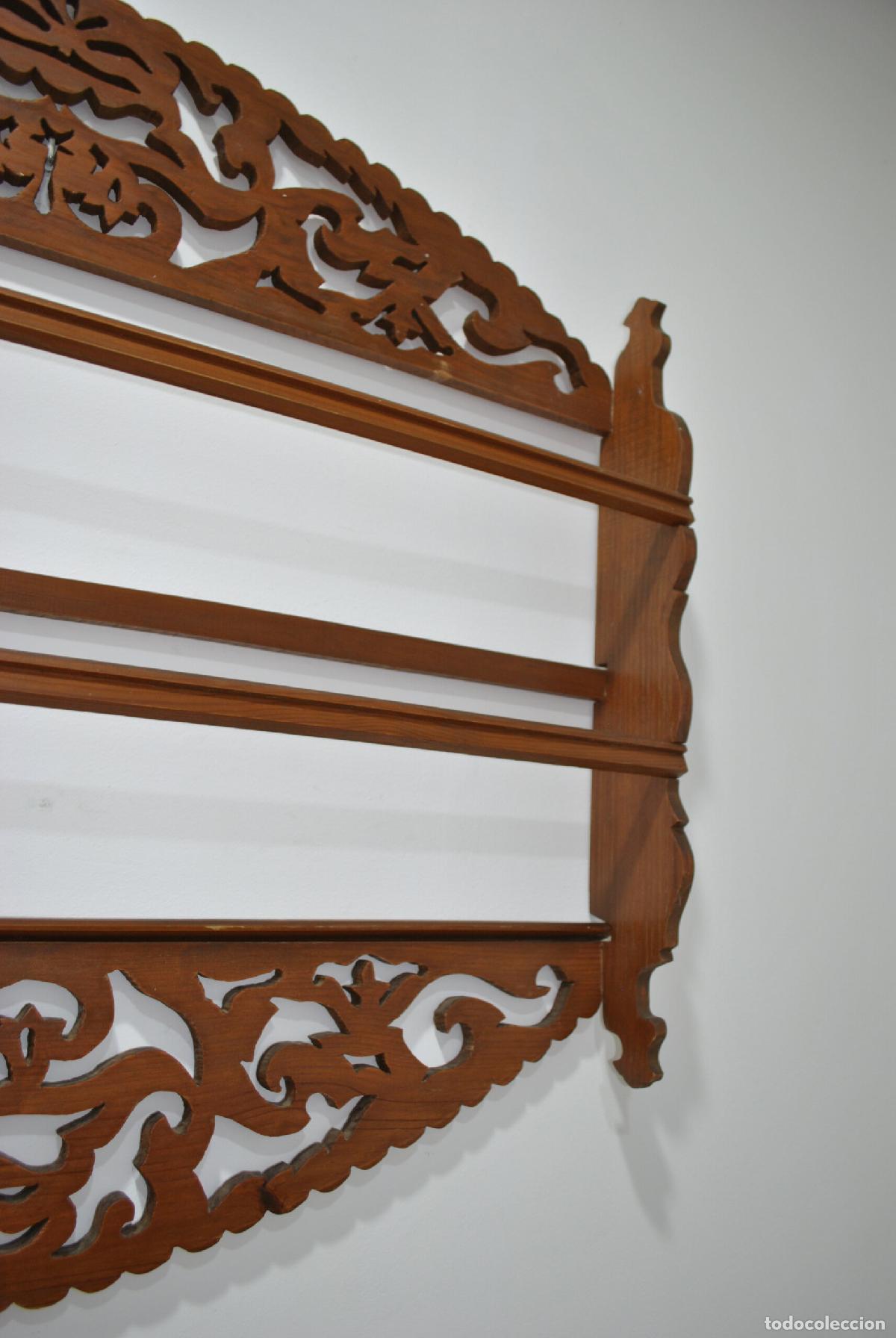 Antig&uuml;edades: Mueble platero de pared de madera - Foto 6