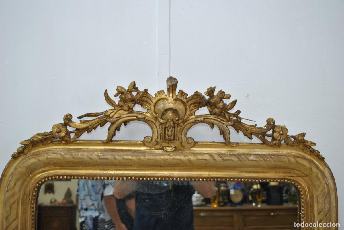 Antig&uuml;edades: Gran espejo Isabelino tallado - Foto 3