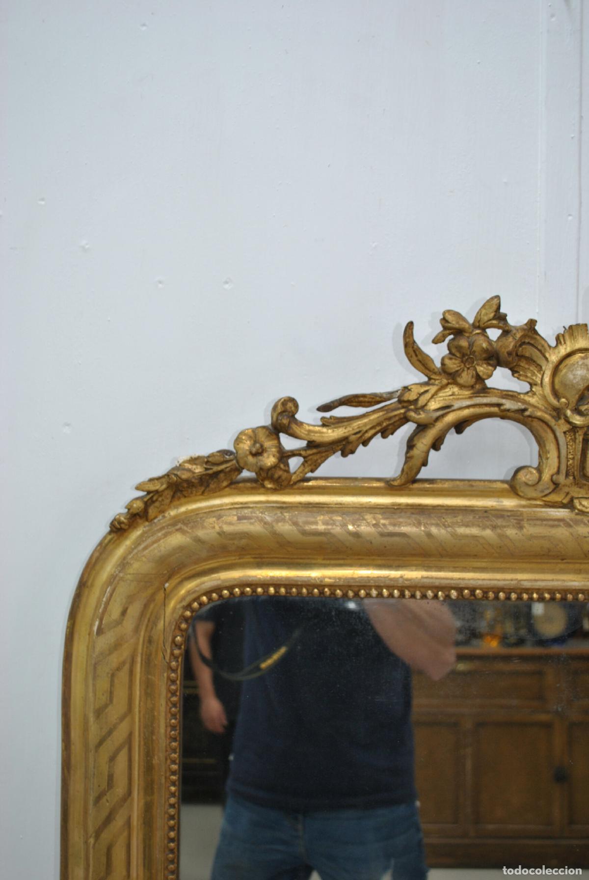 Antig&uuml;edades: Gran espejo Isabelino tallado - Foto 4