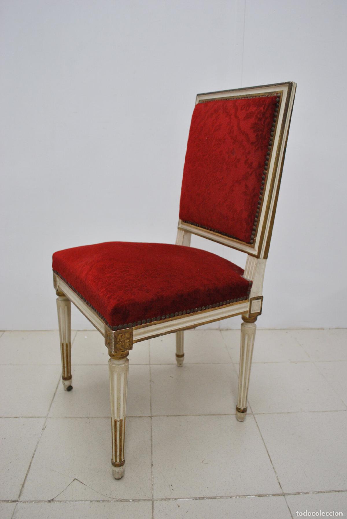 Antig&uuml;edades: Conjunto 6 sillas estilo Luis XVI - Foto 6