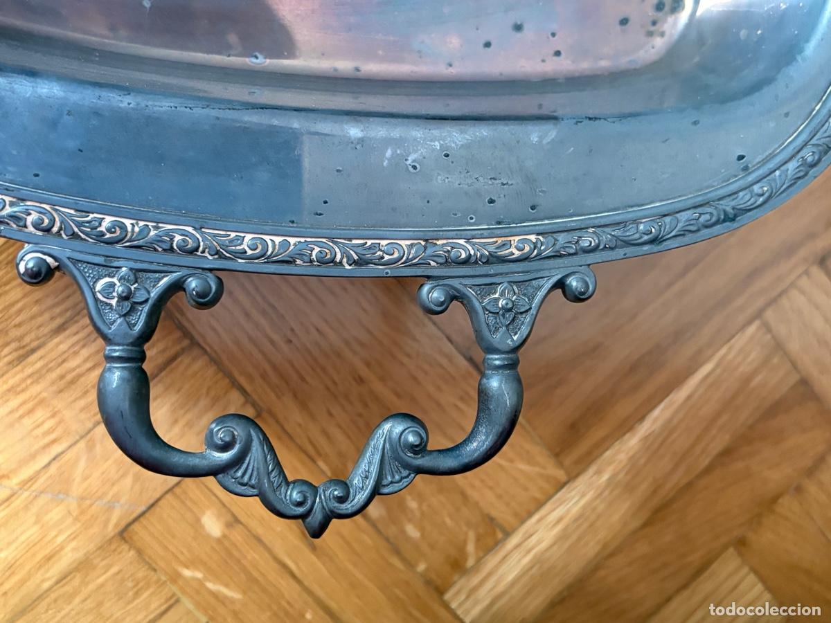 Antig&uuml;edades: Bandeja Silver Plate Cenacchi - Foto 3