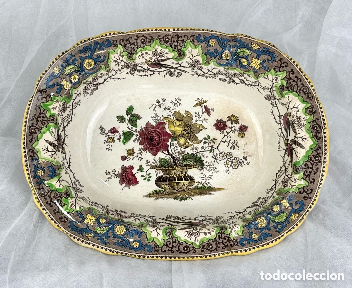 Antig&uuml;edades: ANTIGUA BANDEJA DE PORCELANA JAPONESA - SIGLO XIX