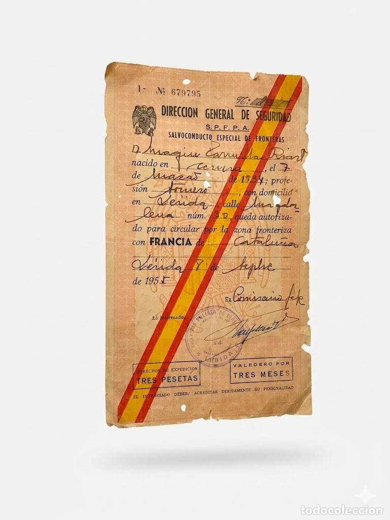 Antig&uuml;edades: Raro salvoconducto hist&oacute;rico &ndash; pieza original de colecci&oacute;n
