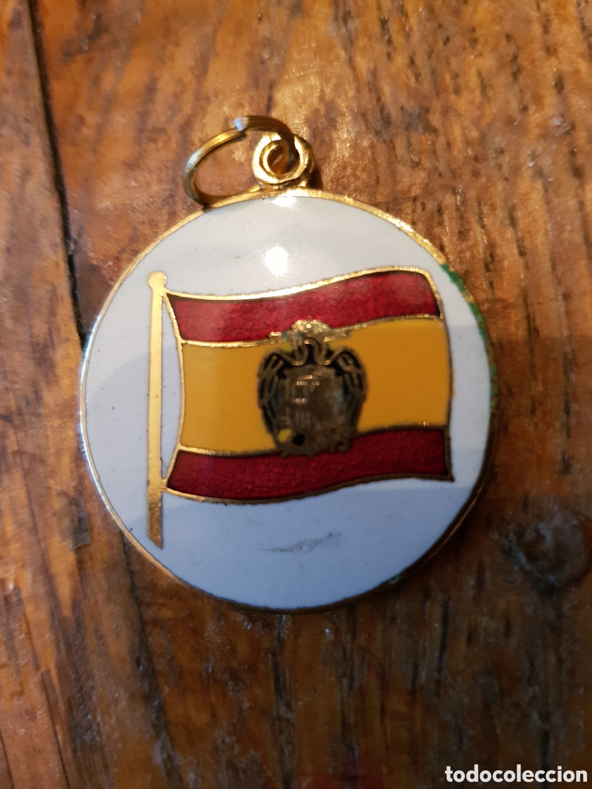Antig&uuml;edades: ANTIGUA MEDALLA ESMALTADA &Aacute;GUILA DE SAN JUAN