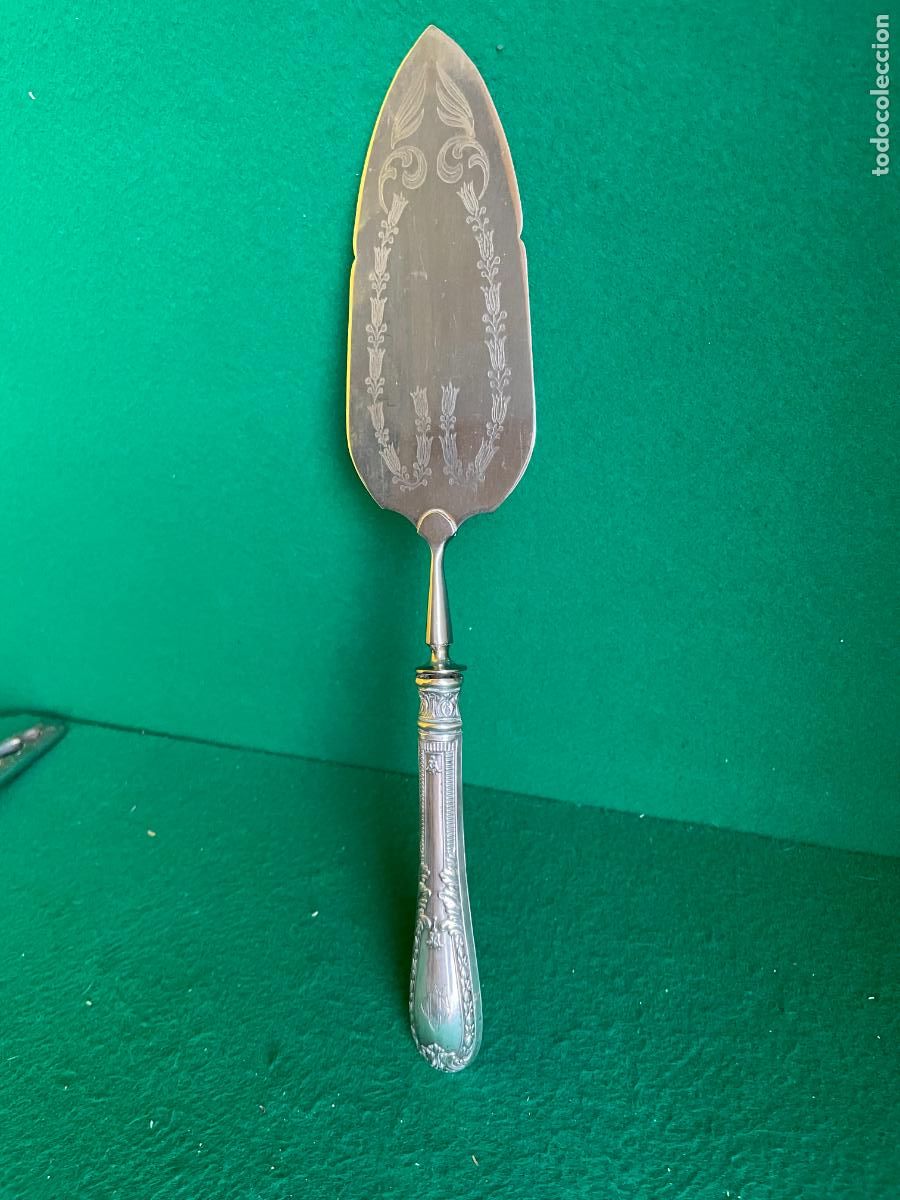 Antig&uuml;edades: CUBIERTO - PALA TARTAS PASTELES PLATEADA 2 - PRINCIPIOS SIGLO XX - ART NOVEAU DEC&Oacute; - MUY BUEN ESTADO