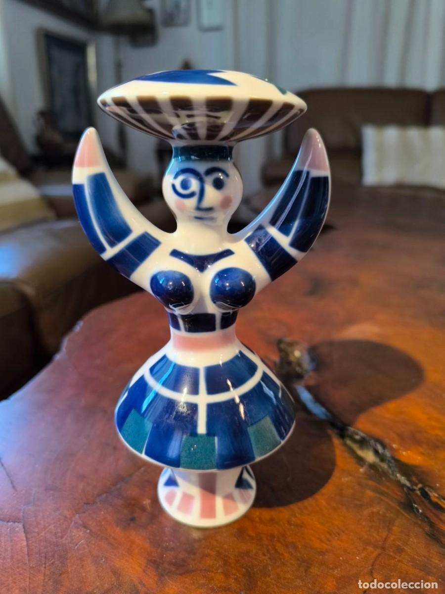 Antig&uuml;edades: SARGADELOS CASTRO, FIGURA DE PESCADORA ALTURA 18 CM IMPECABLE