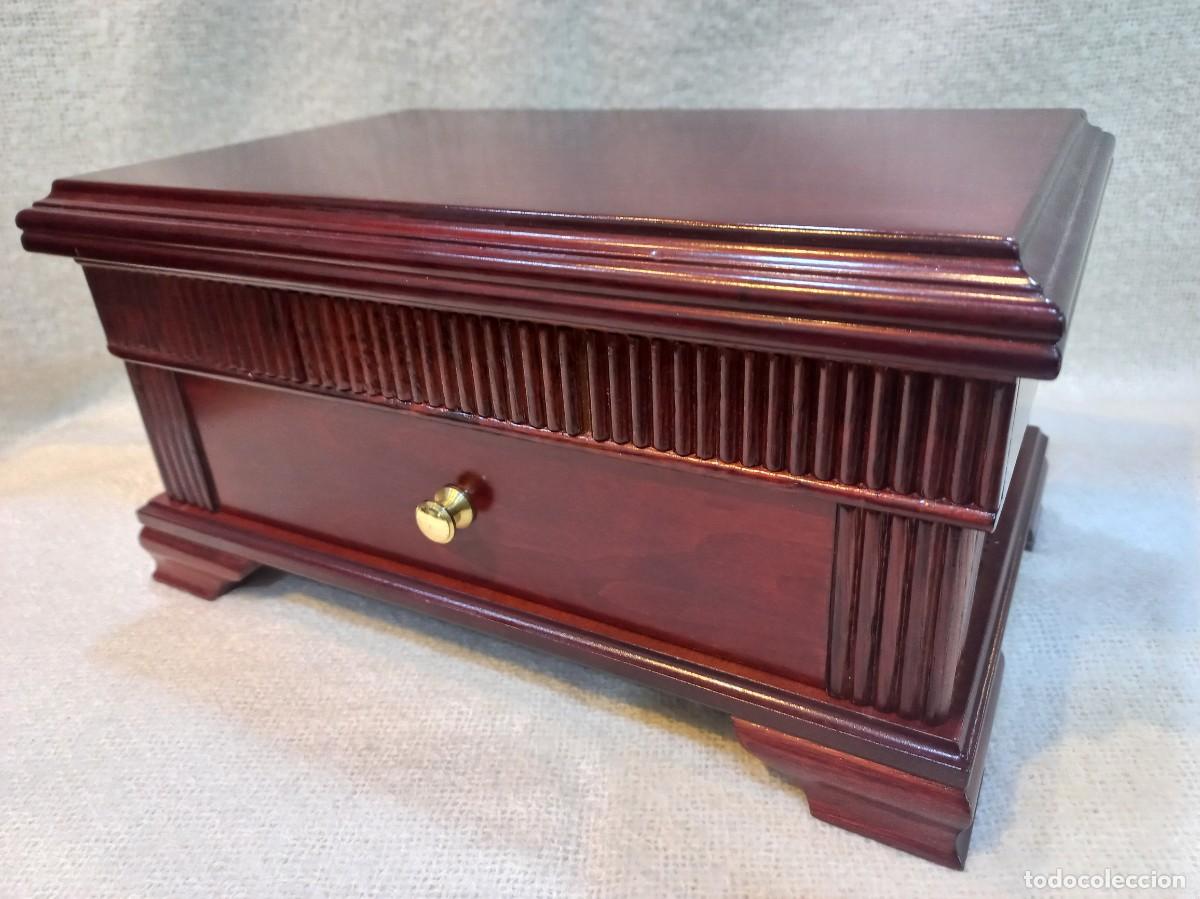 Antig&uuml;edades: JOYERO RECTANGULAR MADERA (caoba) UN CAJ&Oacute;N - Foto 1