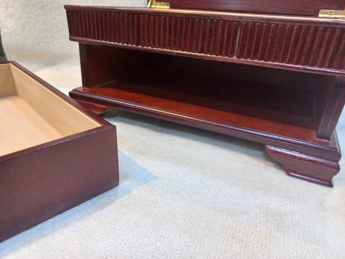 Antig&uuml;edades: JOYERO RECTANGULAR MADERA (caoba) UN CAJ&Oacute;N - Foto 8