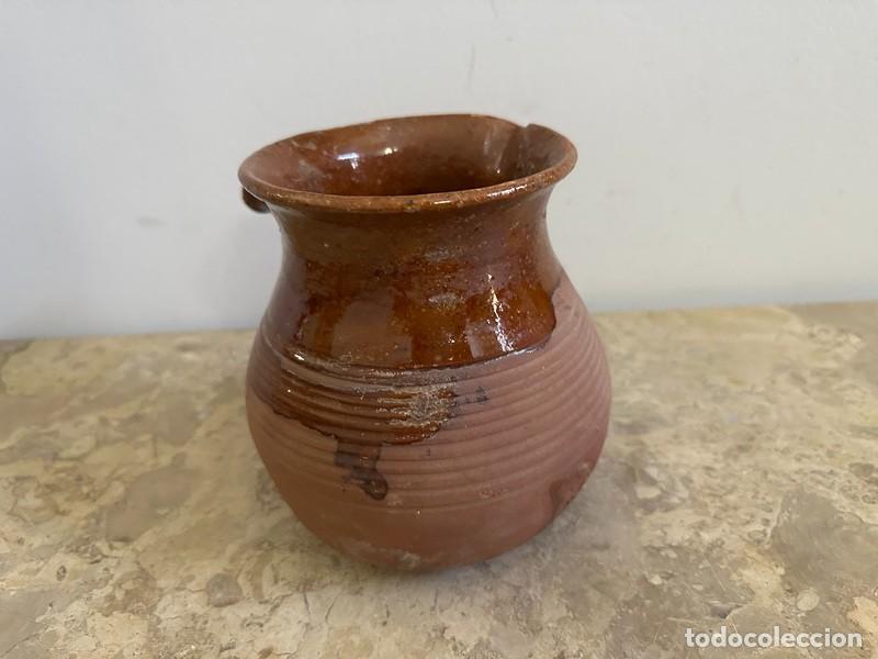 Antig&uuml;edades: ANTIGUA CHOCOLATERA DE BARRO CON ESMALTE - Foto 5
