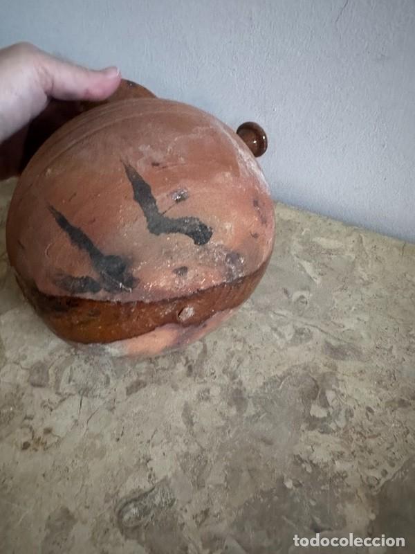 Antig&uuml;edades: ANTIGUA CHOCOLATERA DE BARRO CON ESMALTE - Foto 6