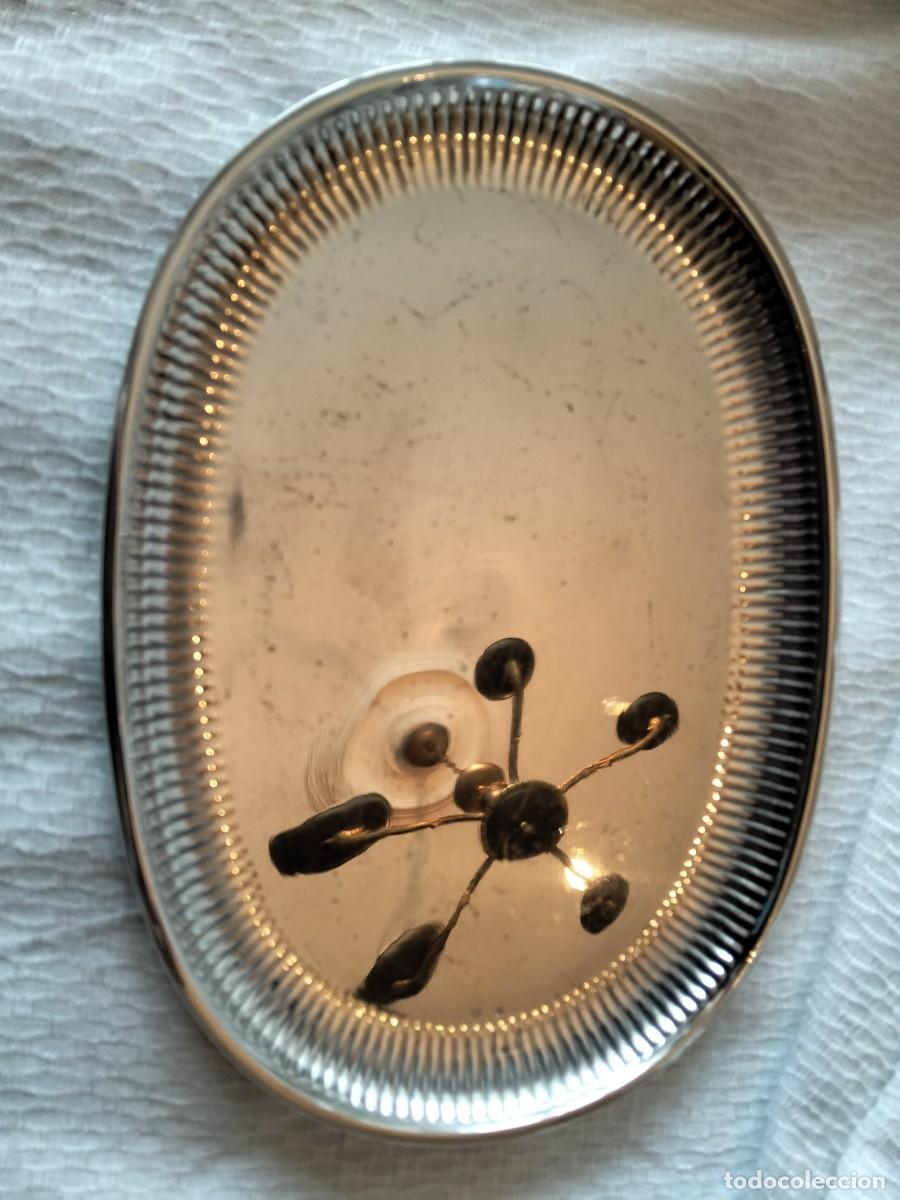 Antig&uuml;edades: BANDEJA PLATA DE LEY OVALADA 23X 16 CM APROX