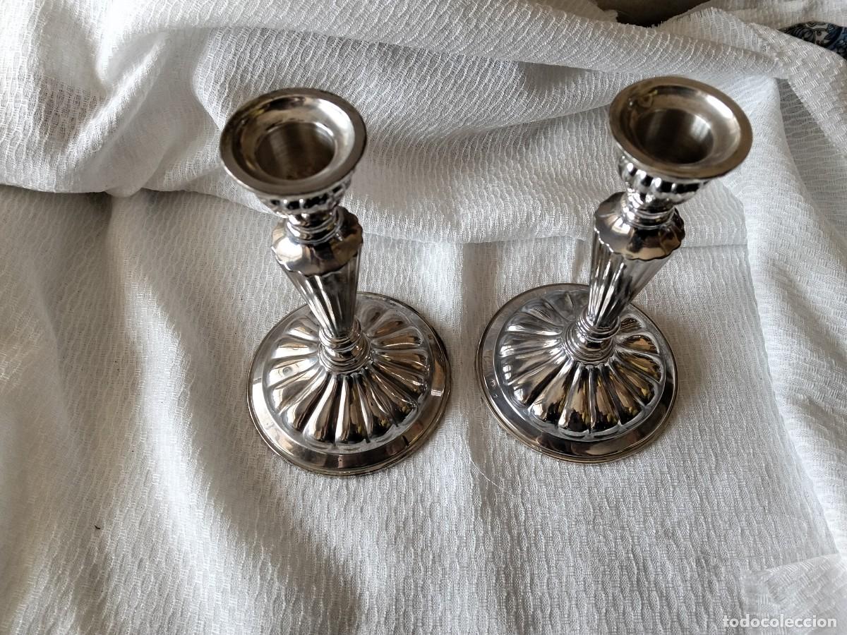 Antig&uuml;edades: PAREJA CANDELABROS PEDRO DURAN PLATA DE LEY
