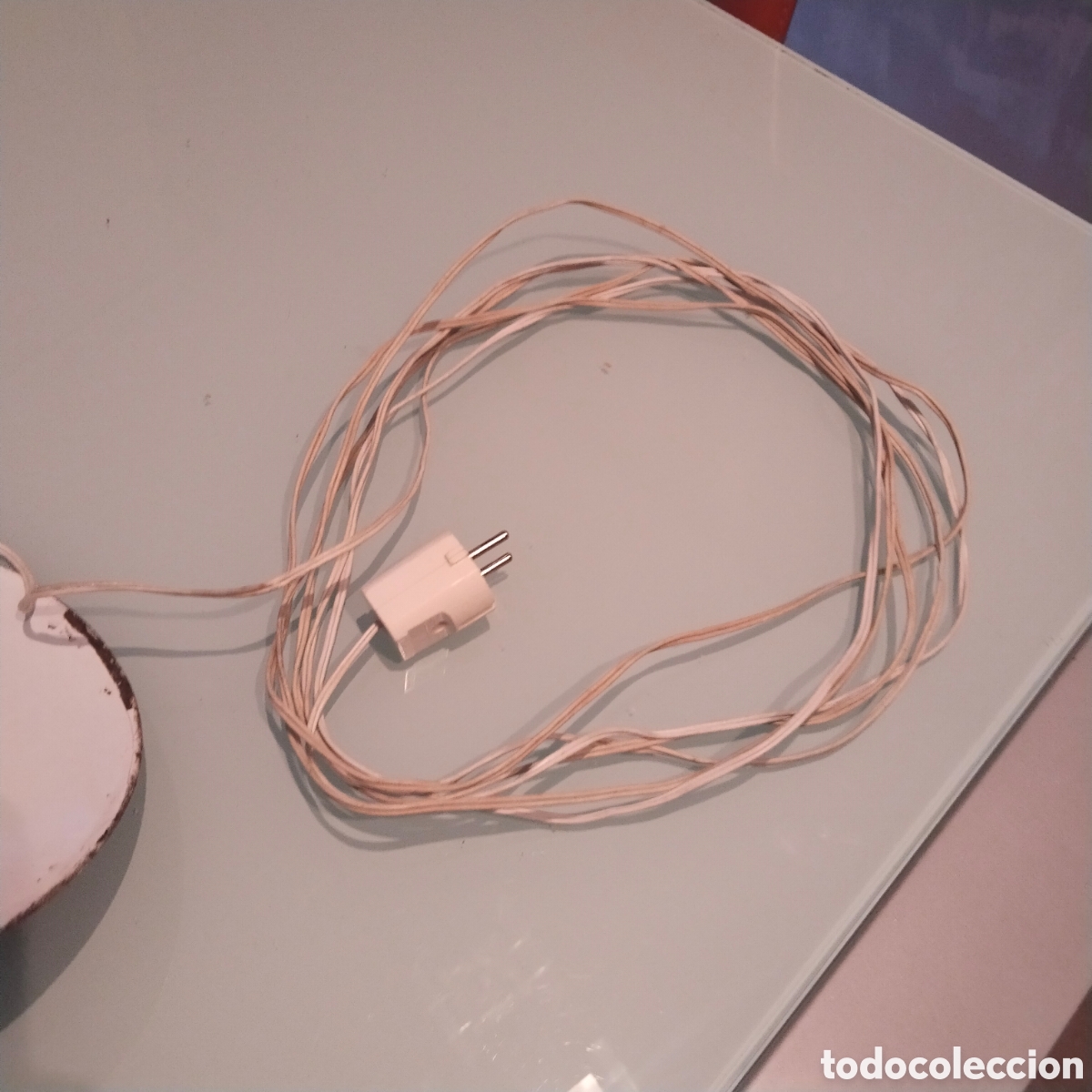 Antig&uuml;edades: L&aacute;mpara industrial y l&aacute;mpara de esmalte - Foto 4