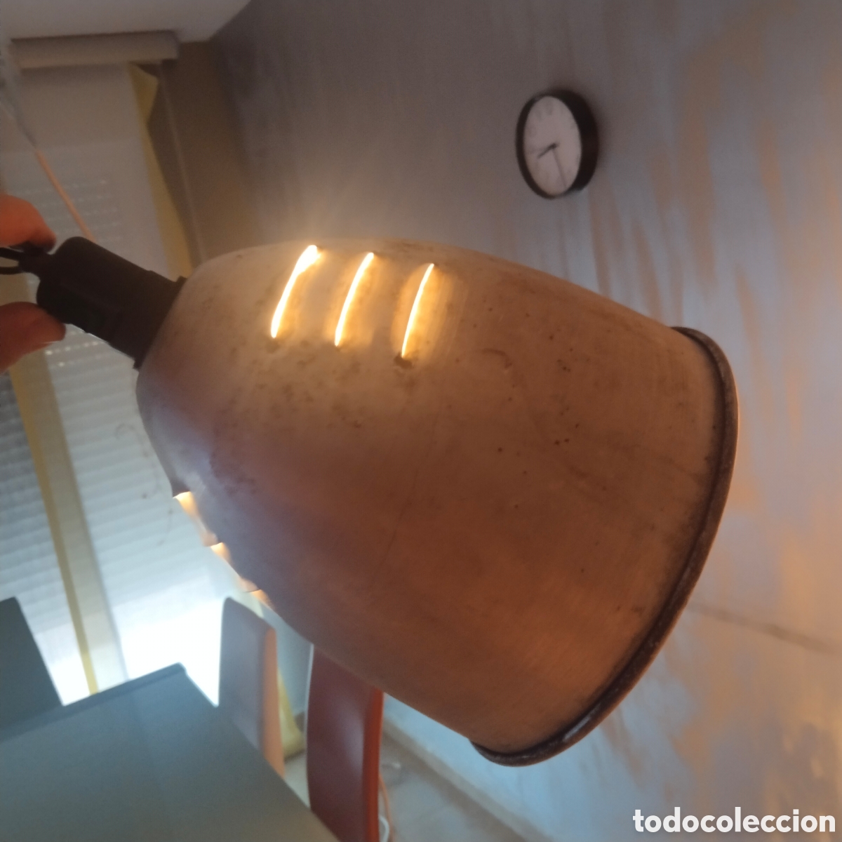 Antig&uuml;edades: L&aacute;mpara industrial y l&aacute;mpara de esmalte - Foto 8
