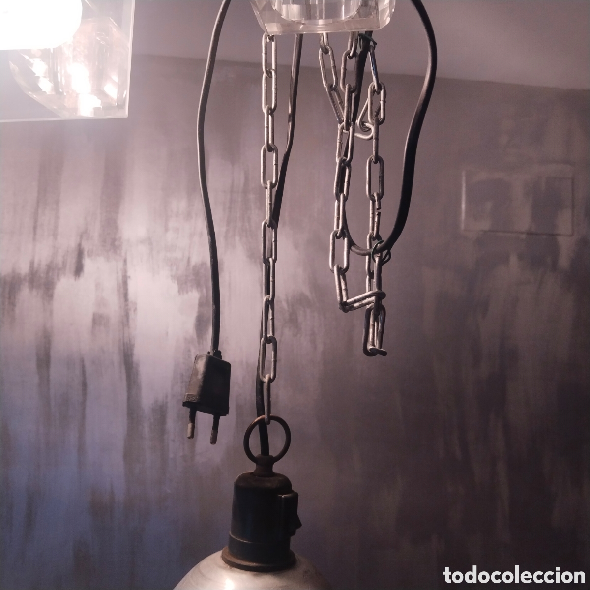 Antig&uuml;edades: L&aacute;mpara industrial y l&aacute;mpara de esmalte - Foto 9