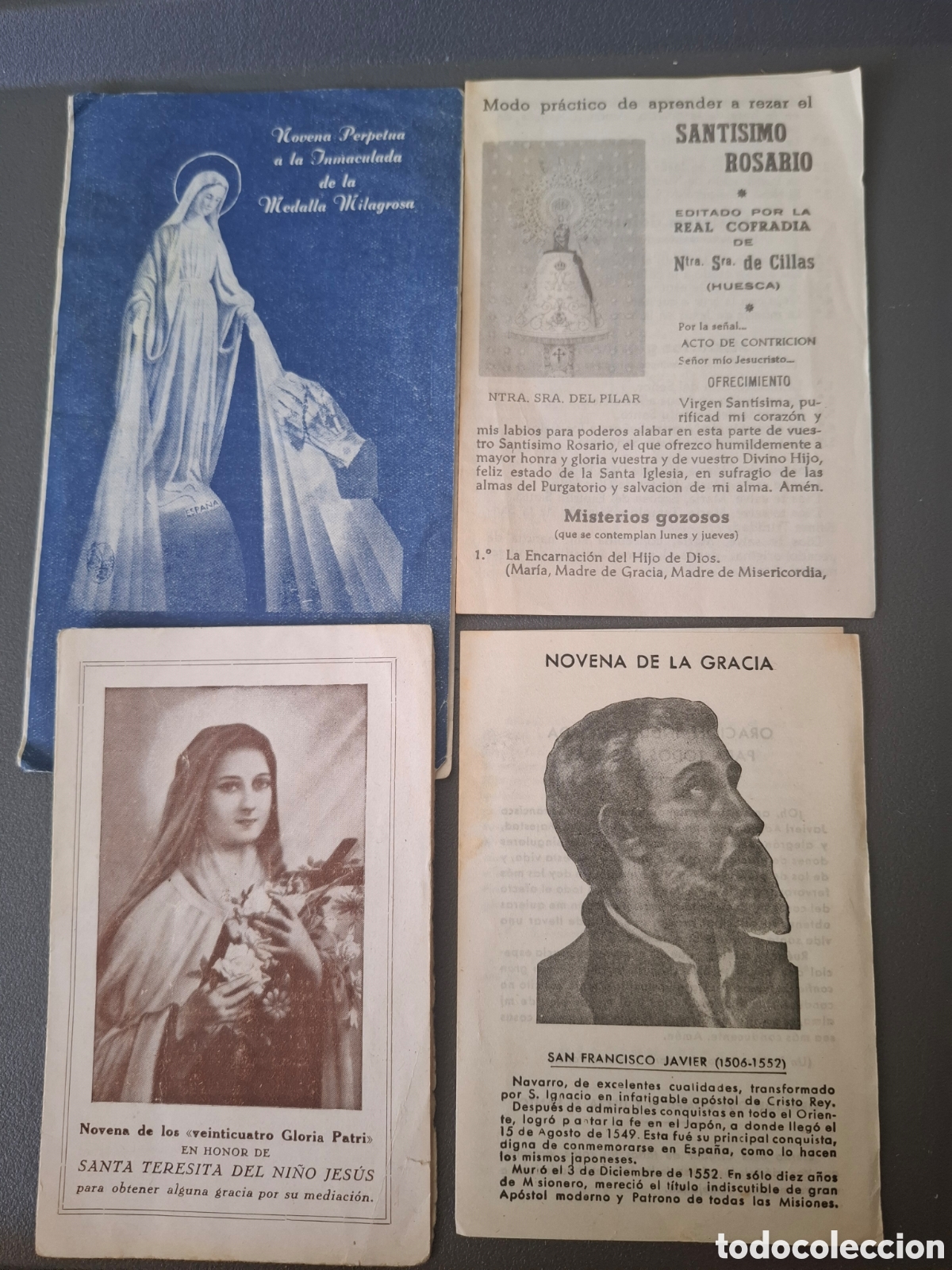 Antig&uuml;edades: Novena:Sta Teresita, medalla milagrosa, S.Fco Javier- Como rezar el Rosario