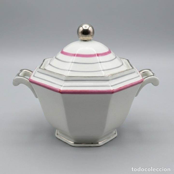 Antig&uuml;edades: Antiguo Azucarero Limoges Art D&eacute;co A. Lanternier & Cie - Sello Limoges Unique - A&ntilde;os 30