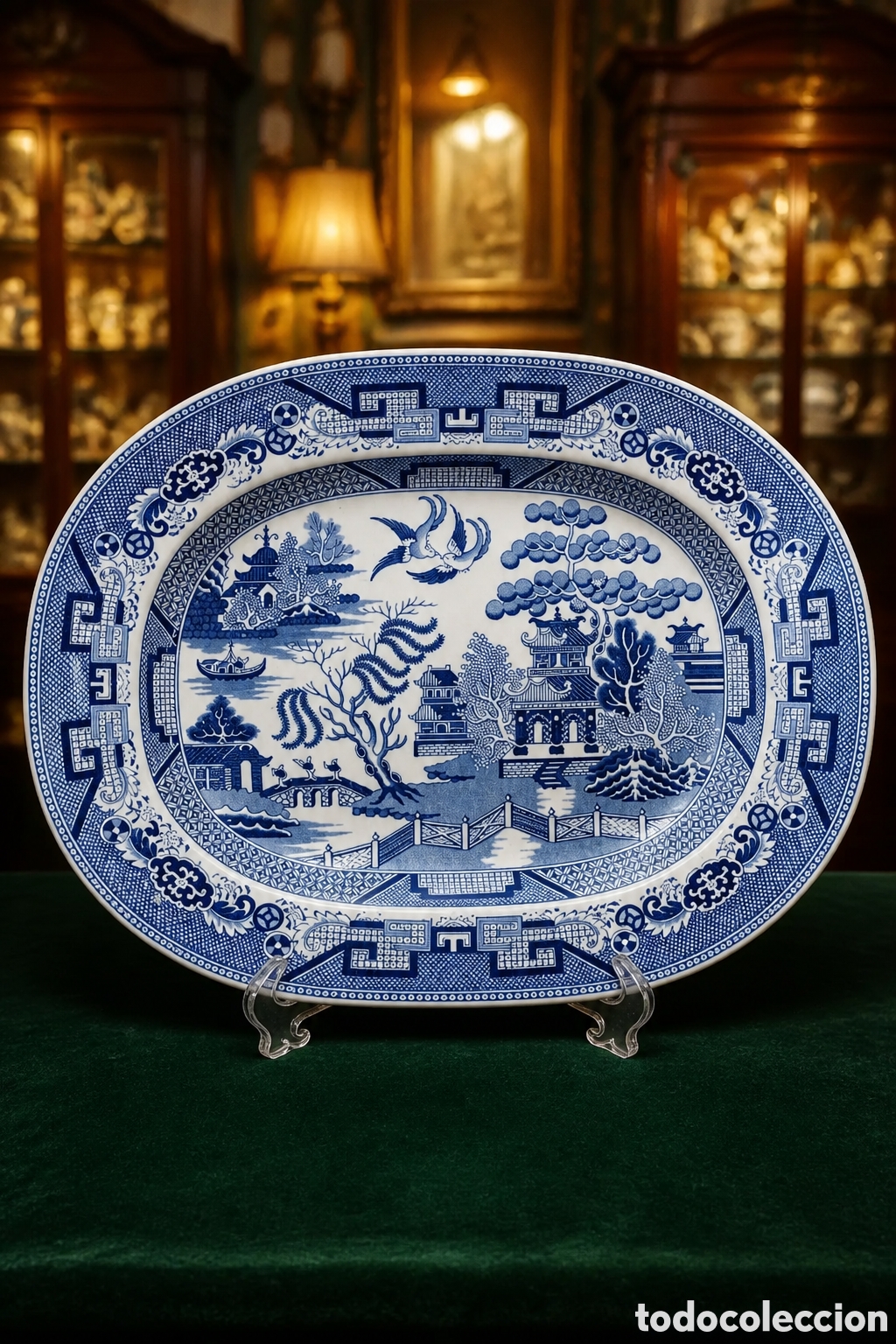 Antig&uuml;edades: ANTIGUA BANDEJA CER&Aacute;MICA DE GRES CON GARANT&Iacute;A, AB&G. Warranted Stone Ware.