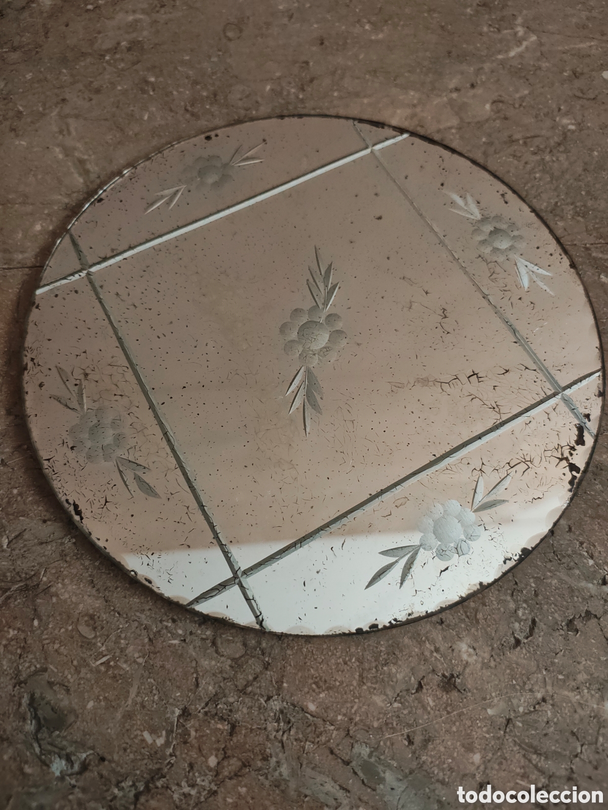 Antig&uuml;edades: Espejo redondo vintage