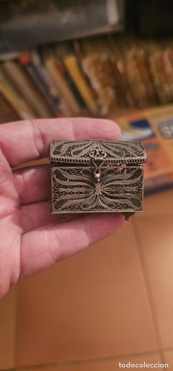 Antiquit&eacute;s: Preciosa cajita plata filigrana