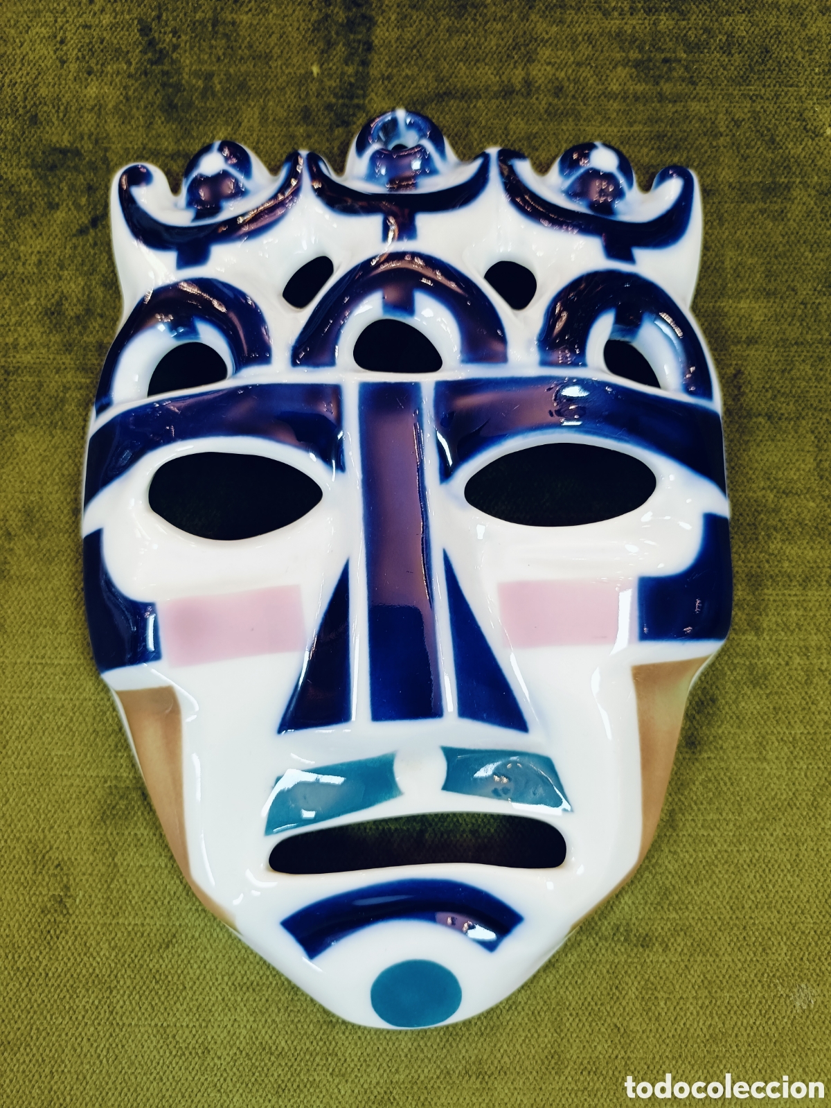 Antig&uuml;edades: FIGURA M&Aacute;SCARA CARETA DE CER&Aacute;MICA SARGADELOS.NUMERO 4