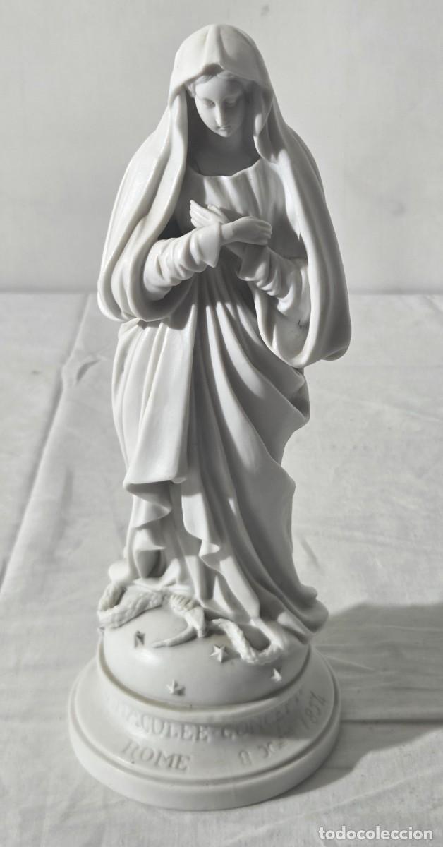 Antig&uuml;edades: Figura de porcelana biscuit, Virgen Inmaculada