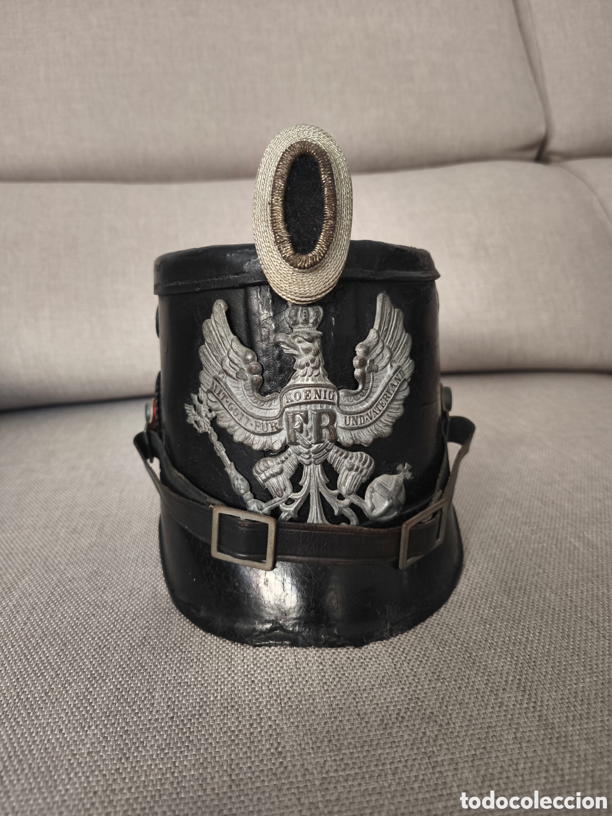 Antig&uuml;edades: Tschako prusiano original m1895 completo