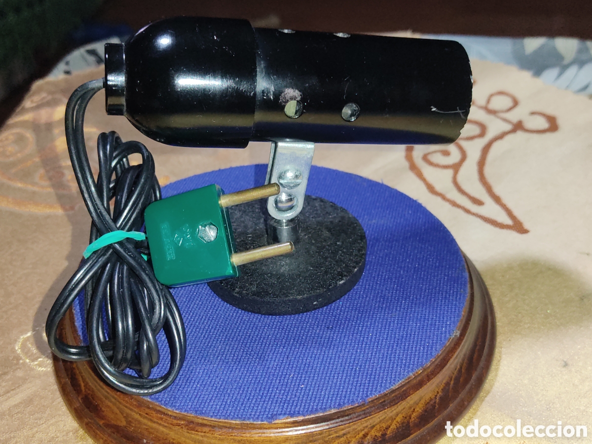 Antig&uuml;edades: Antiguo foco proyector industrial de luz azul 360&deg; para laboratorio,marca Fase o similar.A&ntilde;os 50-60.