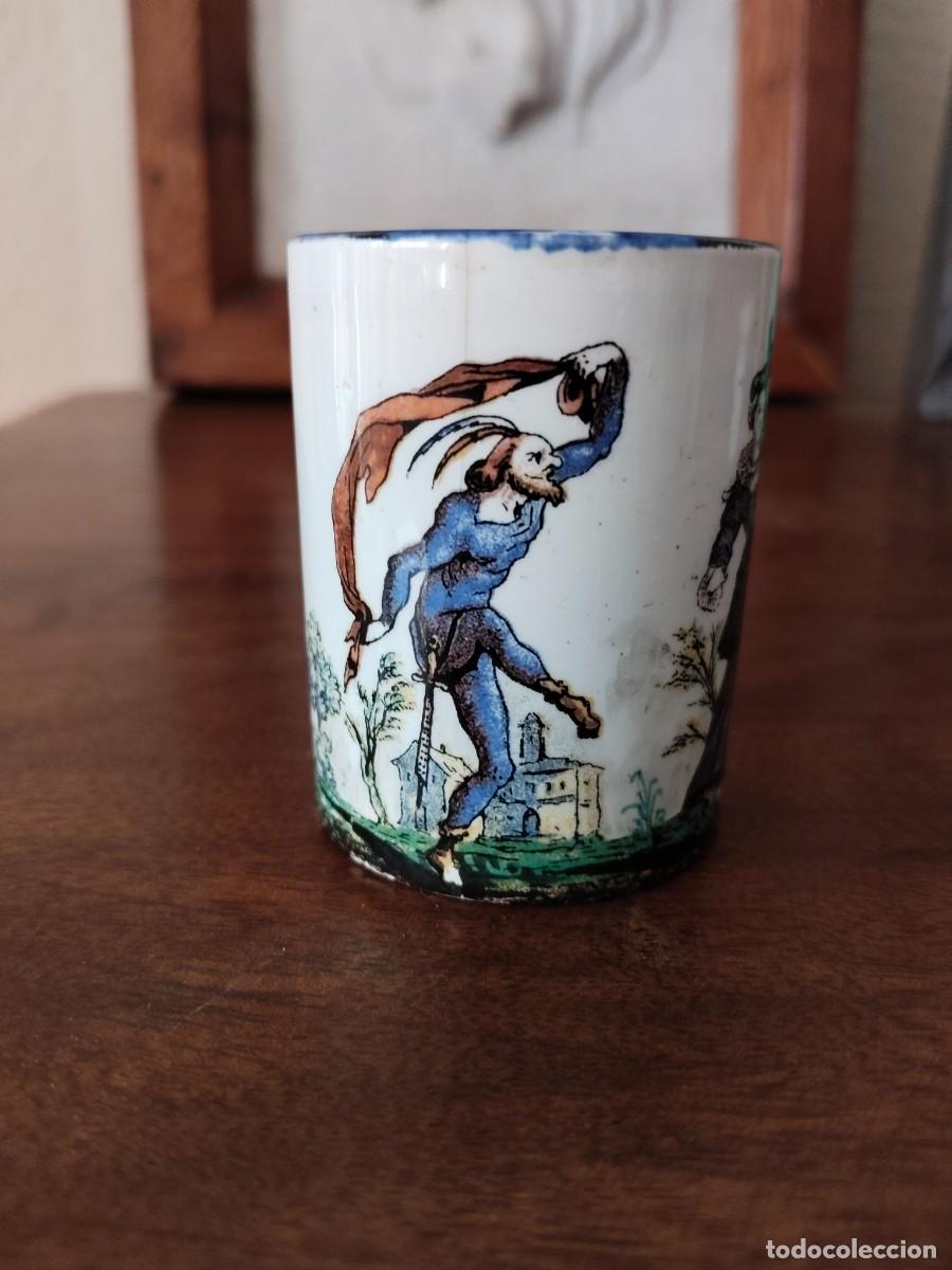Antig&uuml;edades: Precioso cuenquito palillero porcelana francesa de GIEN.