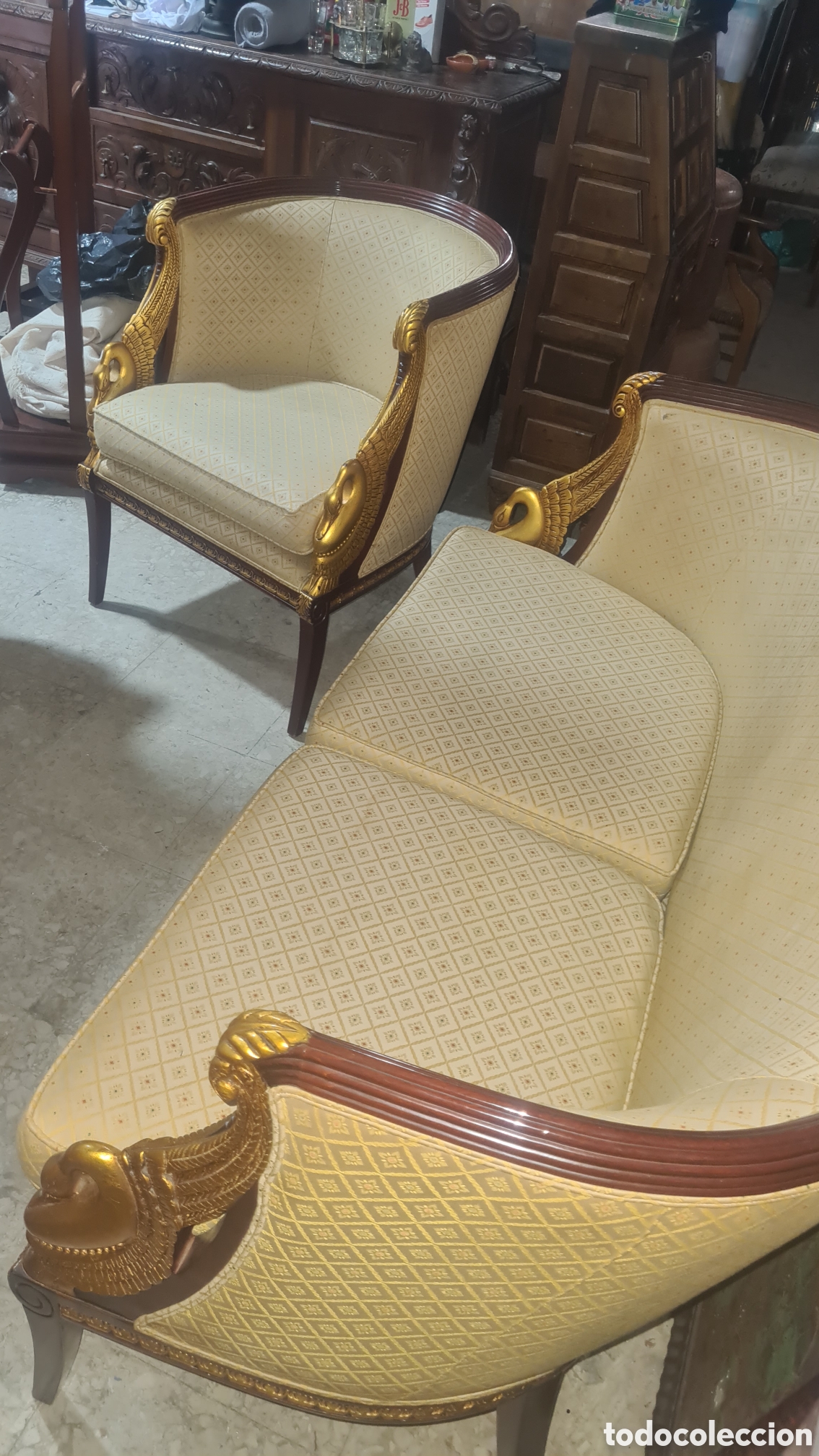 Antig&uuml;edades: Conjunto de muebles barrocos Luis 15. - Foto 5